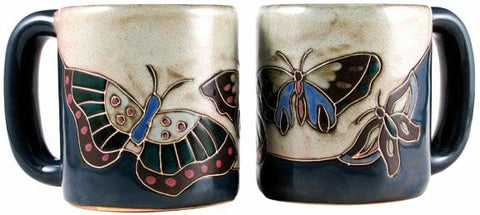 16 oz. Mara Mug – Butterflies Blue