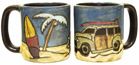 16 oz. Mara Mug – Woody Surf Wagon