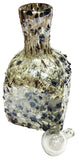 Glass Decanter – Metallic Cream & Gold 3D Spots