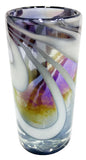 Shooter/Tequila Glasses – Metallic Silver with White Swirl