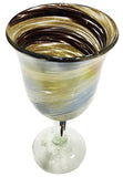 Water Goblet – Coffee & Cream Swirl