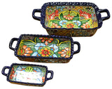 Talavera Rectangular Casserole/Loaf Pan with Handles