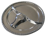 Longhorn Round Divided Serving Tray