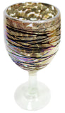 Wine Glass – Gold Metal Swirl