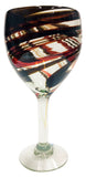 Wine Glass – Red & Chocolate Swirl